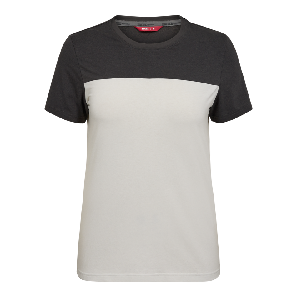 Entire Damen T-Shirt Bone White/Anthracite grey