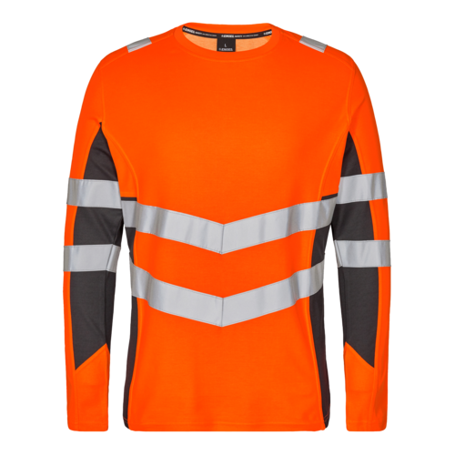 Safety T-shirt L/S Orange/Anthrazit Grau