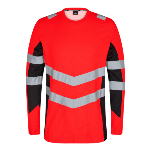 Safety T-shirt L/S Rot/Schwarz