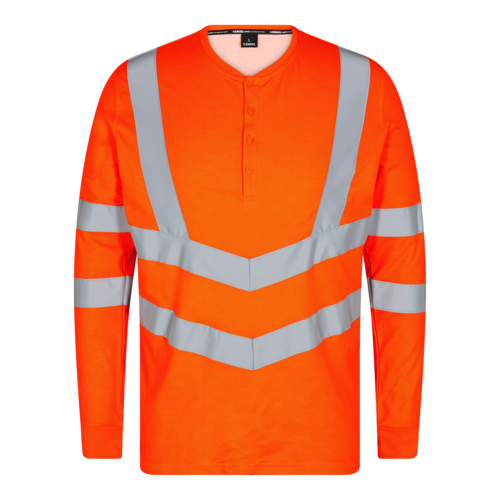 Safety Grandad T-shirt L/S Orange