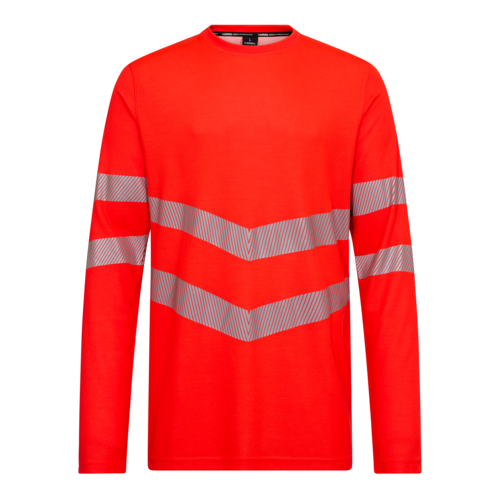 Safety Langarm-T-Shirt Rot