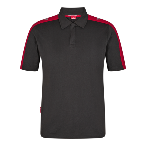 Galaxy Poloshirt Anthrazit Grau/Tomato Red