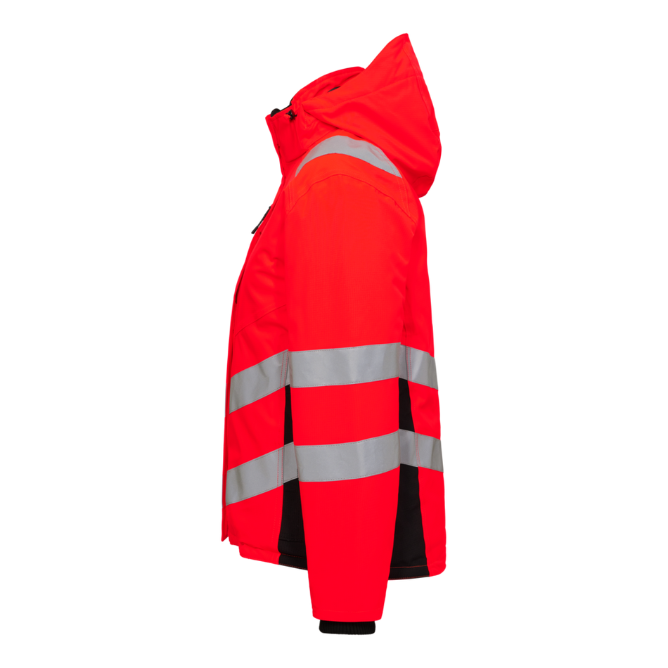 Safety Damen Winterjacke Rot/Schwarz