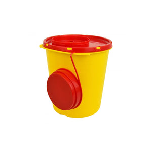 CP sharps disposal box, 2 l, with carrying handle, odor-proof, leak-proof