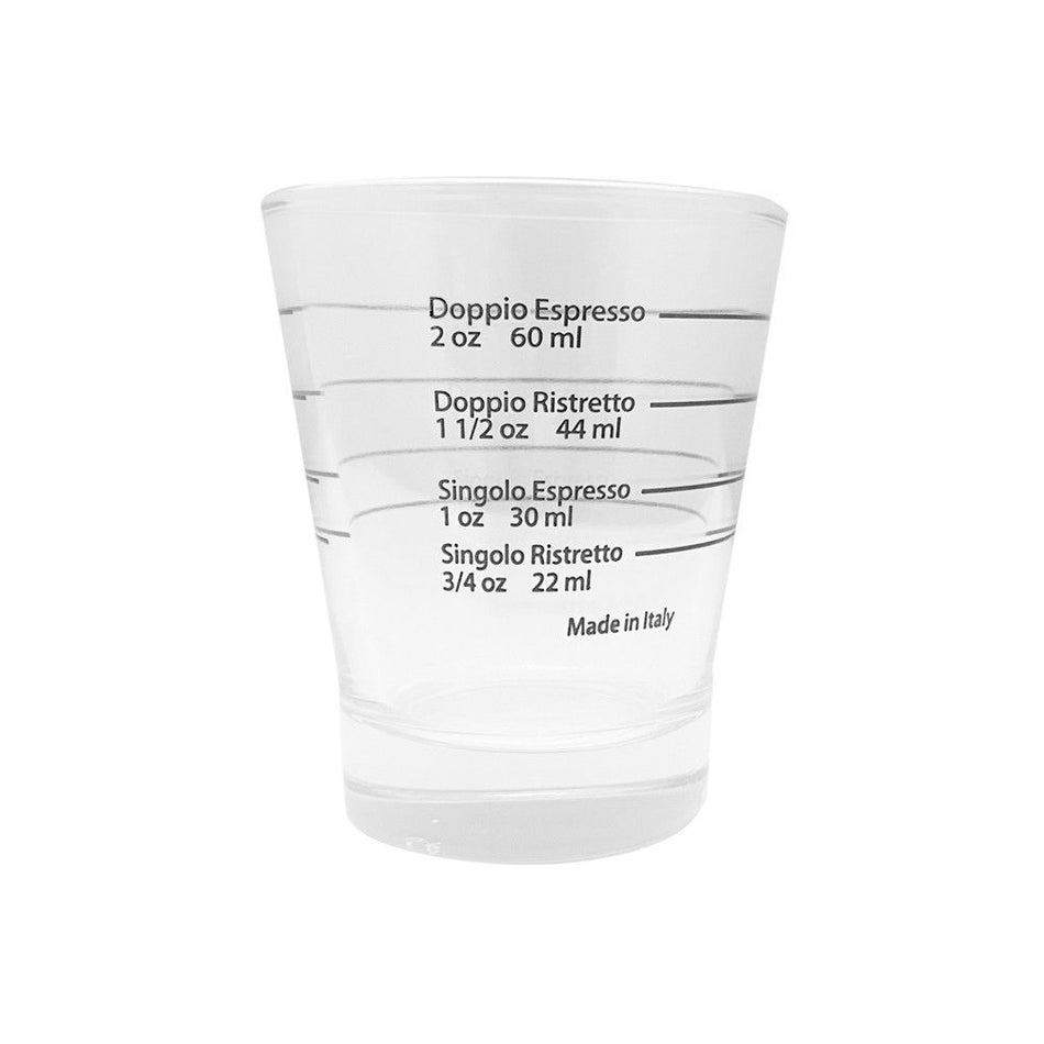 Espresso Shotglas 70ml mit Griff und Doppelauslauf