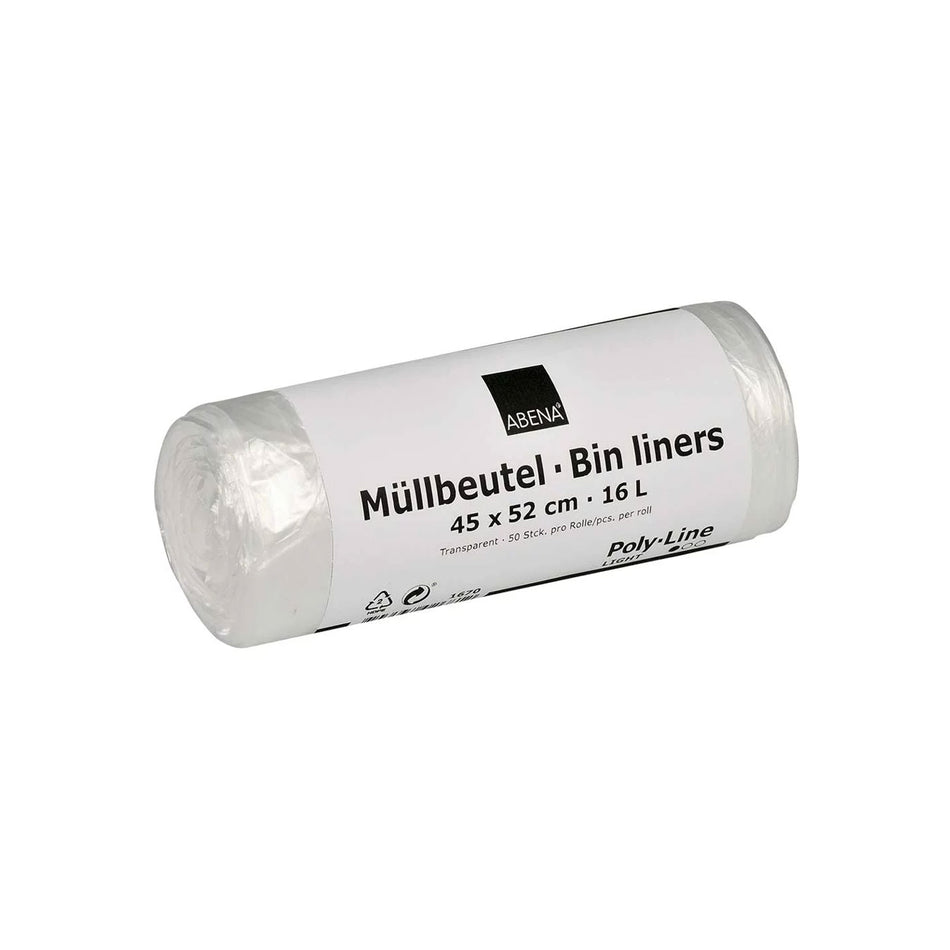 Müllbeutel, 16 l, 45x52 cm, HDPE, 4,5 my, Transparent