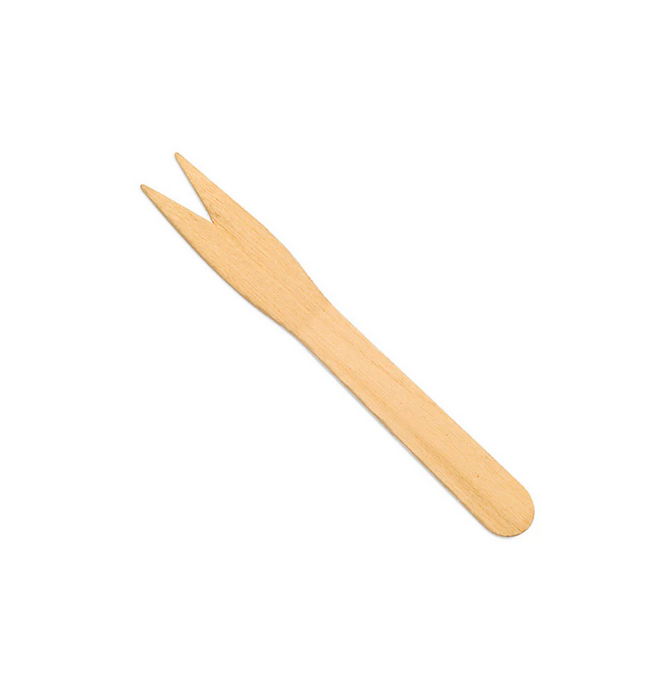 Pommesgabel 8,5cm Holz 100er Pack