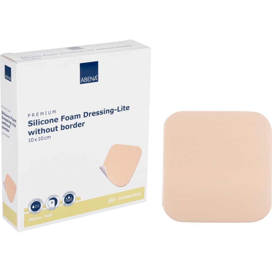 Silicone foam dressing Lite 10 x 10 cm (10 pieces)