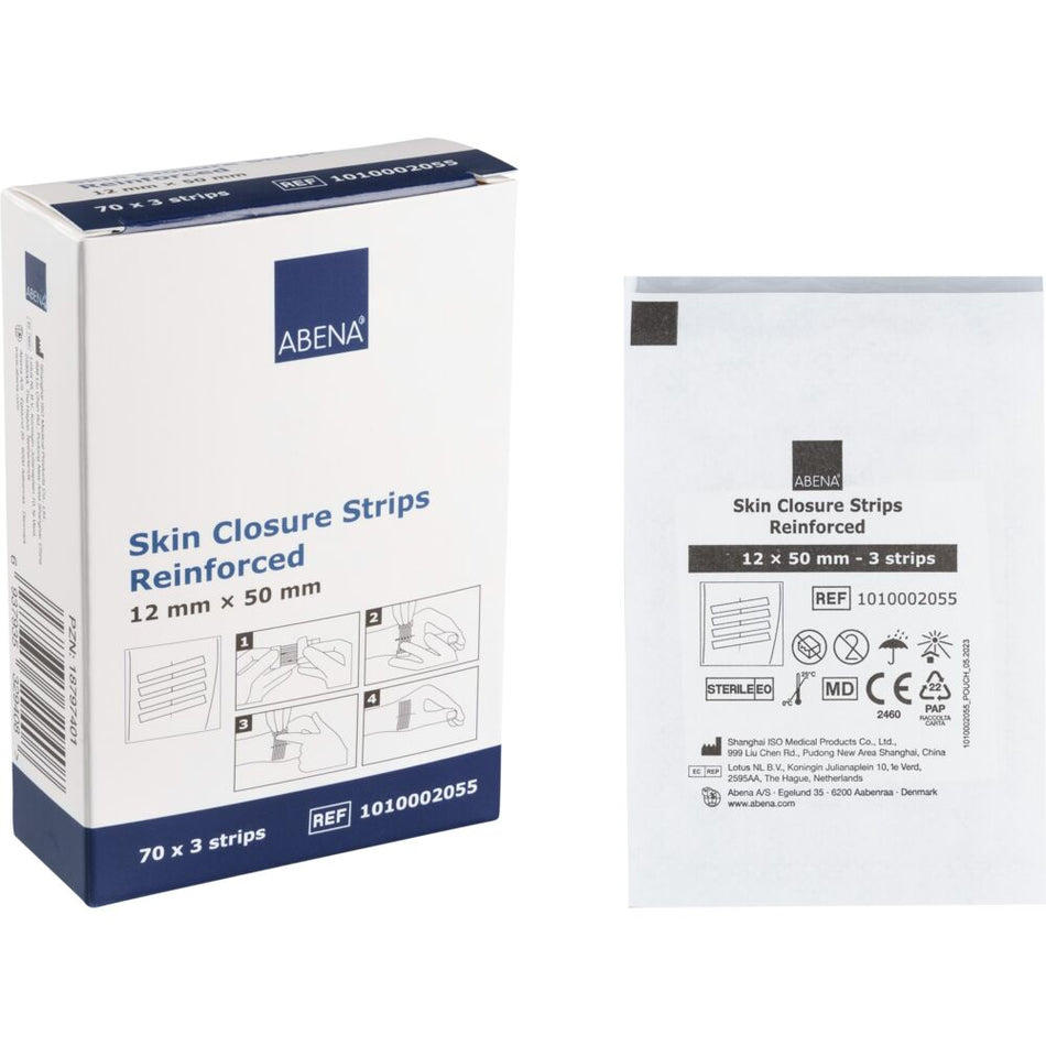 Wundnahtstreifen, Weiß, 3 Streifen/Blatt, 12 x 50 mm (70 Stück)