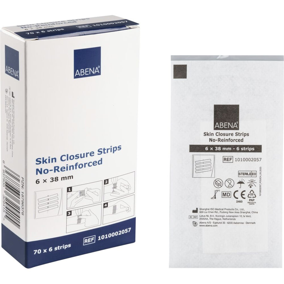 Wundnahtstreifen, Natur, 6 Streifen/Blatt, 6 x 38 mm (70 Stück)