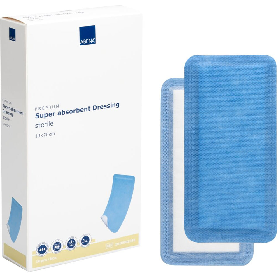 Superabsorbierende Wundauflage, 10 x 20 cm (10 Stück)