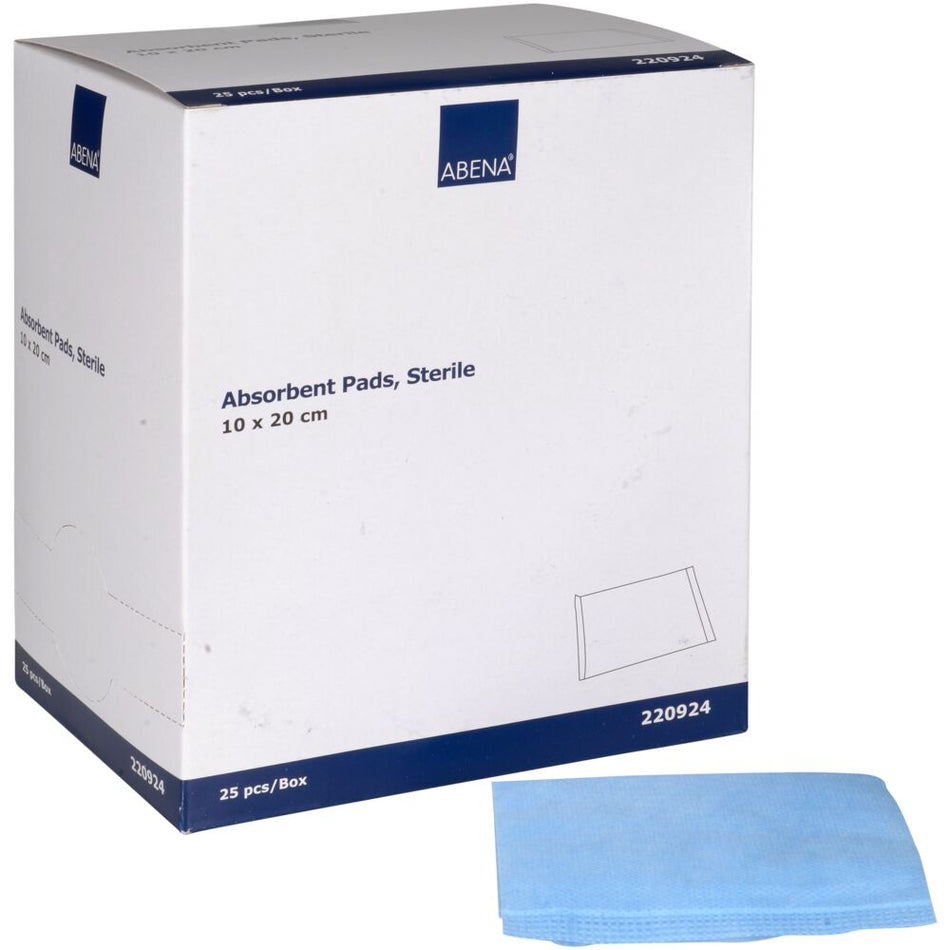 Absorbent pads, sterile, 10x20 cm (25 pieces)
