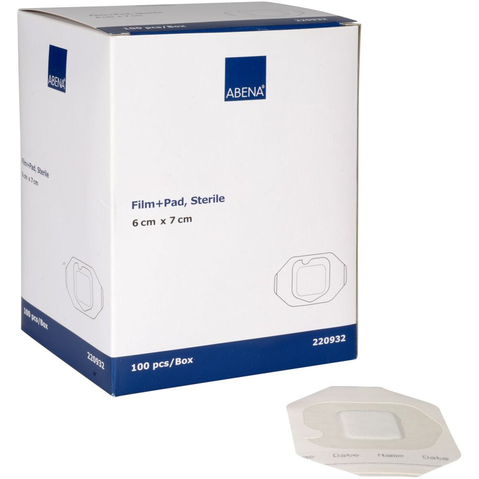 Film + Verband, steril, 6 x 7 cm (100 Stück)