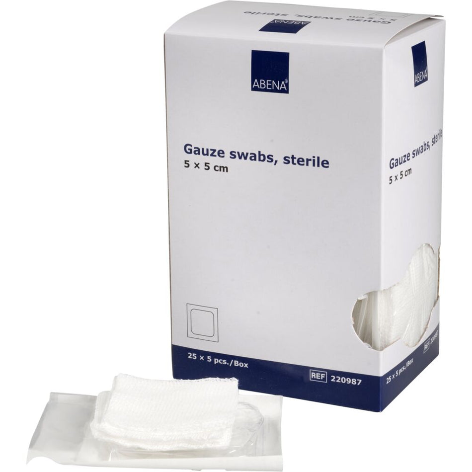 Mullkompressen, Steril, 8-lagig, 5 x 5 cm (125 Stück)