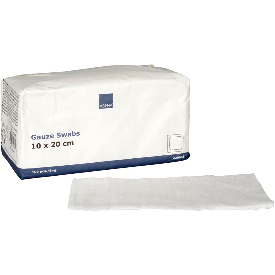 Mullkompressen, Un-Steril, 8-lagig, 10 x 20 cm (100 Stück)