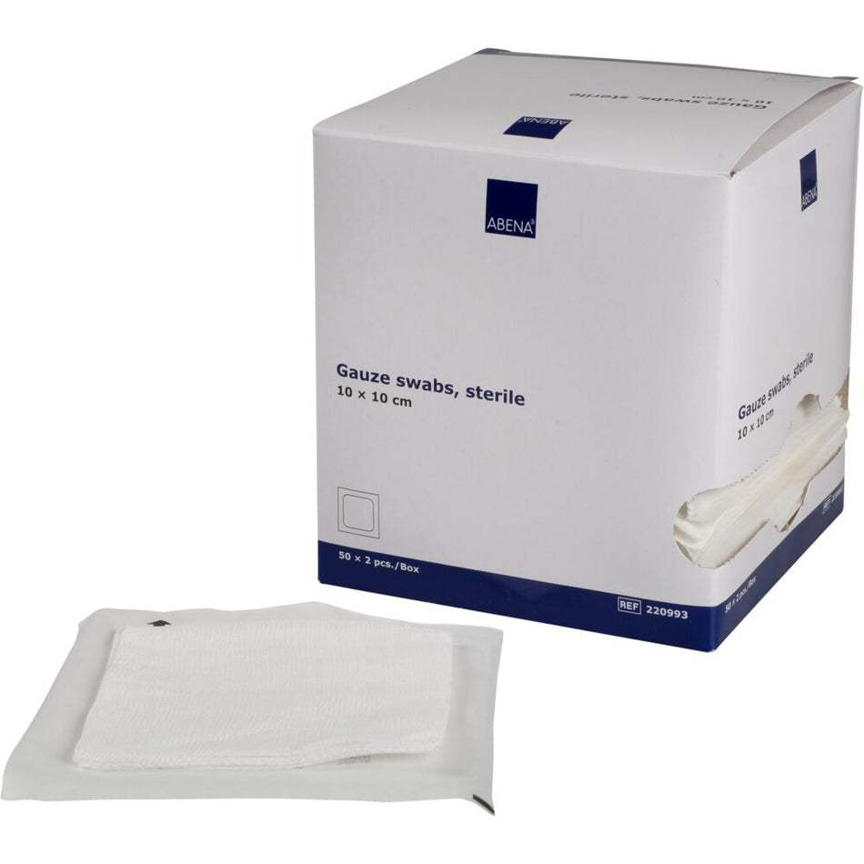 Mullkompressen, Steril, 8-lagig, 10 x 10 cm (100 Stück)