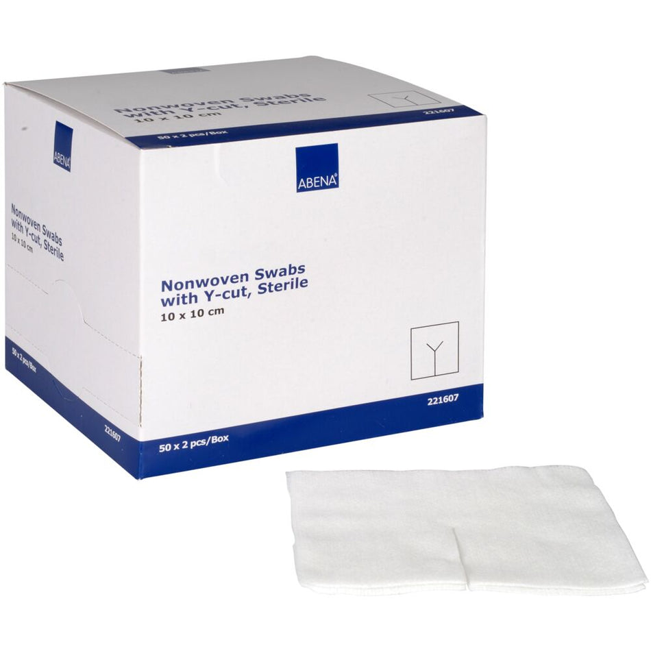 Vlies Schlitzkompresse, 4- lagig, Steril, 10 x 10 cm (100 Stück)