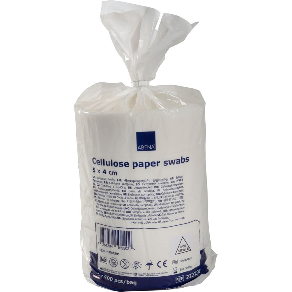 Zellstofftupfer 4x5cm, Rolle mit 500 Stck. (2 Stück)