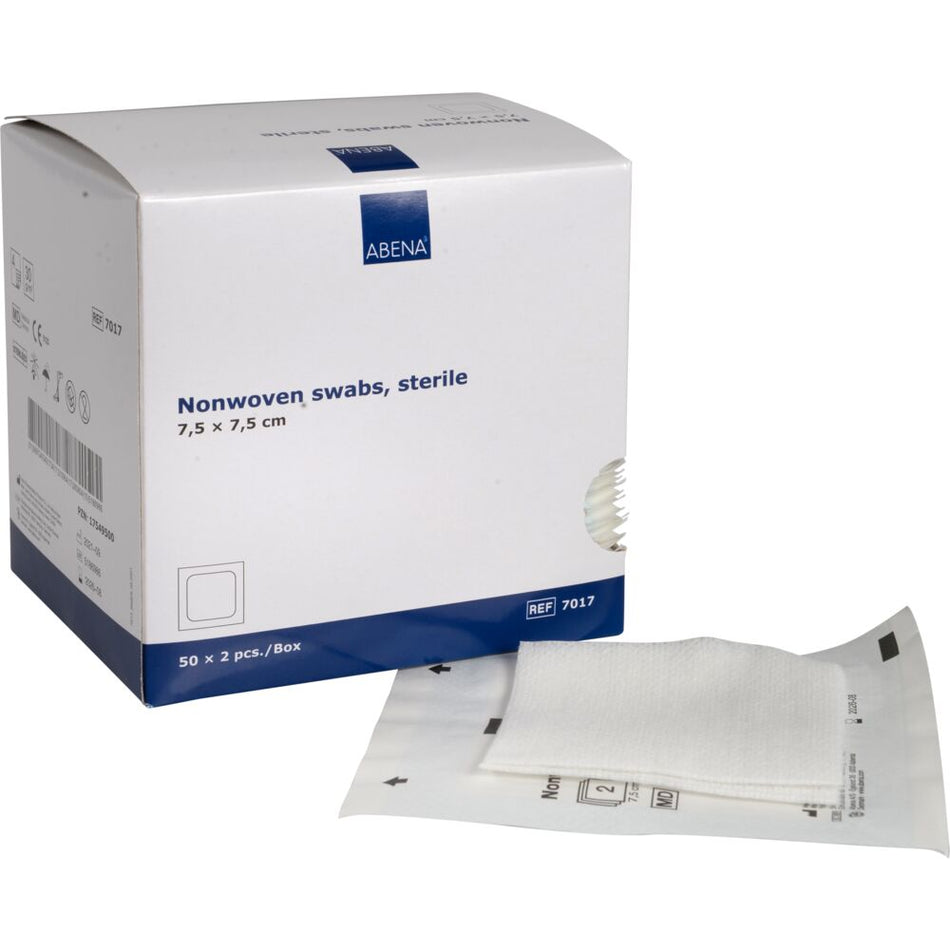 Vlieskompressen, 4-lagig, Steril, 7,5x7,5 cm (100 Stück)