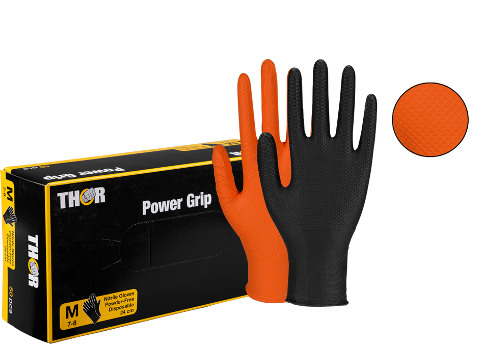 Power Grip Nitril Handschuhe 50 Stück - Extra Strong