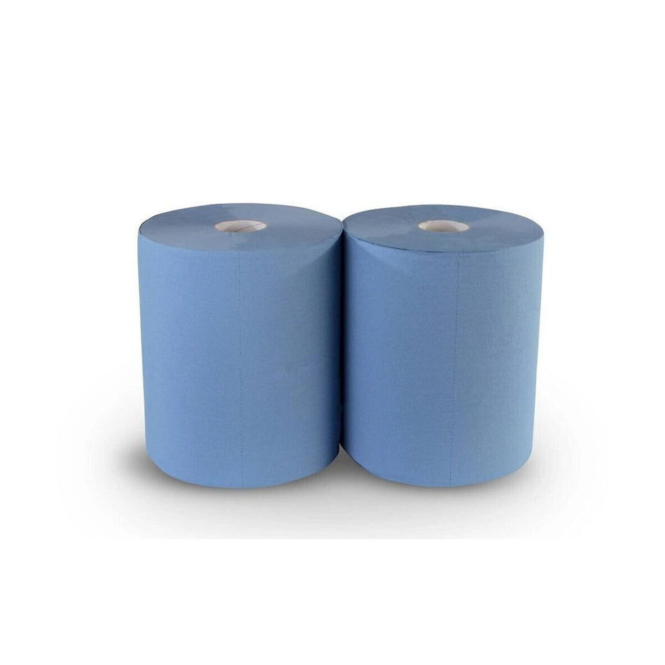 Papierrolle 2 lagig BLAU recycling 22x37 cm - 2 x 1000 Blatt