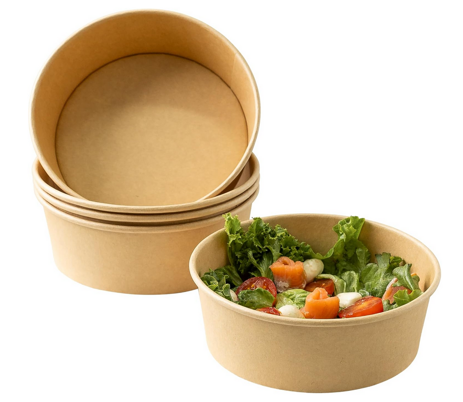 Take Away Schalen, Kraft / PE (ohne Deckel) , 750ml, ø11,5cm, 50 Stück