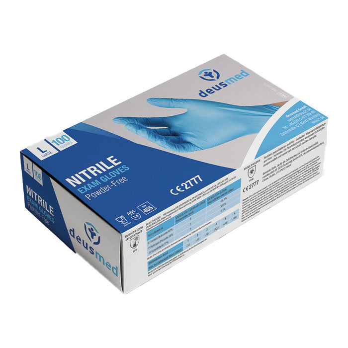 Deusmed Nitrile Gloves Blue - 100 pieces | S - XL