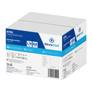 Deusmed Nitrile Gloves Blue - 1000 pieces | S - XL