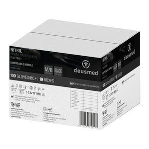 Deusmed Nitrile Gloves Black - 1000 pieces | S - XL