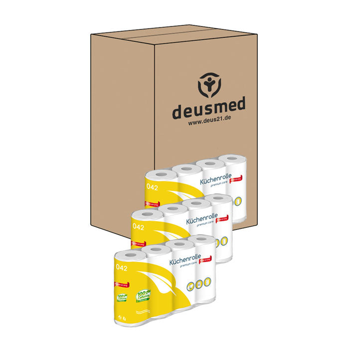 Küchenrollen 2 lagig weiß Zellstoff - 64 Blatt