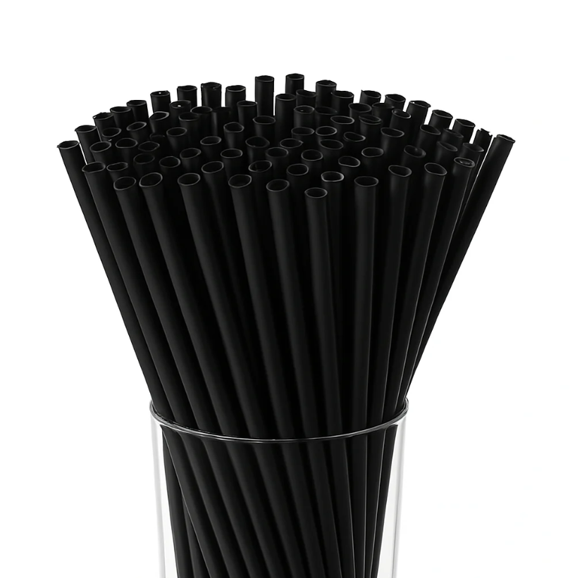 MEHRWEG Trinkhalme PP schwarz 24 cm, 250 Stück